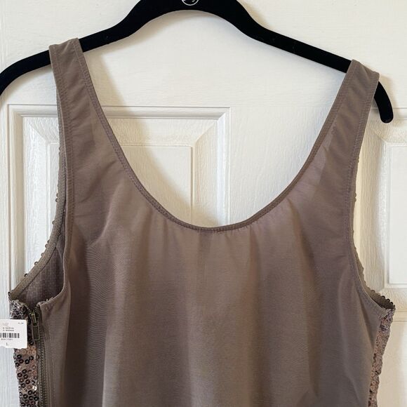 NWT Anthropologie Sequin Keyhole Top Sleeveless Cropped Size Large Festival Rave - Picture 11 of 14